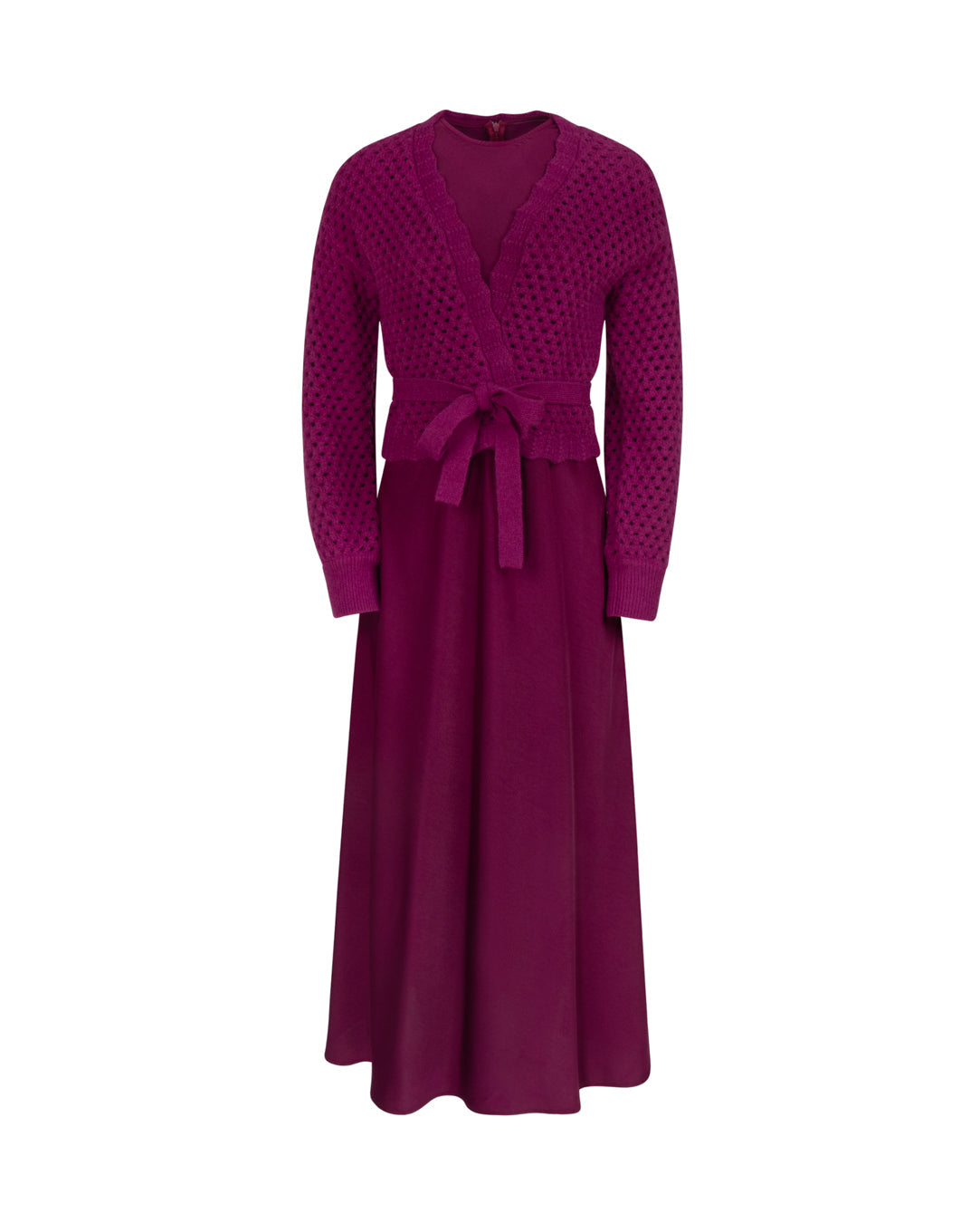 Knit High Low Overlay Dress